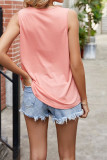 Plain Square Neck Ruched Tank Top 