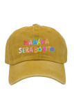 Washed Letter Embroidery Baseball Hat 