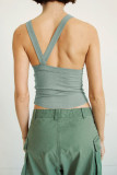Sleeveless Knitting Plain Slim Vest Tank Top 