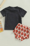 Game Day Baseball Print Baby Tops and Shorts 2pcs Set