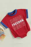 Freedom Print Independence Day Baby Romper