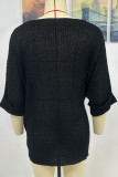 Plain Pocket Oversize Knit Top