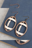American Football Wooden Earrings 