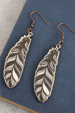 Feather Wooded Earrings MOQ 5PCS 