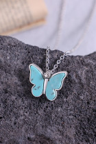 Turquoise Butterfly Necklace MOQ 5pcs