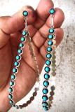 Long Turquoise Beads Earrings MOQ 5pcs