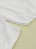 White Asymmetric One Shoulder Cutout Bodycon Dress