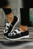Western Cow Print Slip On Shoes