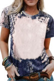 Multicolor Blank Apparel- Western Fashion Bleached Tie-dye T-shirt