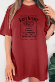 Last Night We Let The Liquor Talk Leopard Print Short Sleeve T Shirt