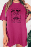Last Night We Let The Liquor Talk Leopard Print Short Sleeve T Shirt