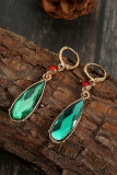 Green Diamond Water Drop Earrings MOq 5pcs