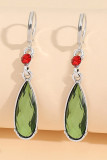 Green Diamond Water Drop Earrings MOq 5pcs