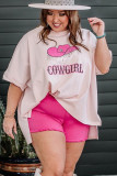 Rose Plus Size Sequined COWGIRL Graphic T-Shirt