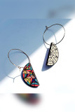 Cobweb Mosaic Print Earrings MOQ 5PCS