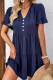 Navy Tiered Ruffle Sleeves Smocked Dress 