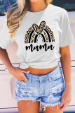 Rainbow Leopard Mama Graphic Tee 