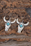 Turquoise Bull Earrings MOQ 5pcs