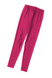 Pink Multicolor Tie Dye Hollow Out Fitness Activewear Leggings