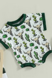 Cactus and Animals Print Baby Romper 