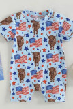 Independence Day Stars Print Baby Romper 