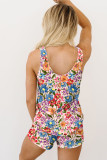 Multicolor Leopard Print Tank and Shorts Lounge Set