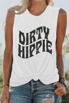 Dirty Hippie Print Sleeveless Graphic Tank Top