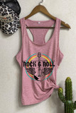 Vintage Style Rock and Roll Graphic Tank Top