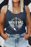 Vintage Style Rock and Roll Graphic Tank Top