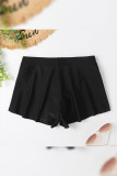 Black Ruffle Hem Swimwear Short 
