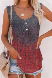 Buttoned Down Gradiant Printed Tank Top
