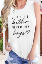 Life is Better With My Boys Graphic Tank Top
