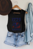 1776 American Flag Graphic Tank Top