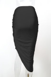 Plain Side Ruched Skirt