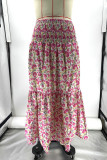 High Waist Floral Print Skirt Dress 