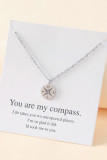 Stainless Compass Necklace MOQ 5PCS