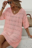Hollow Out Beach Dress Cover Up 