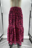 High Waist Floral Print Skirt Dress 