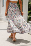 High Waist Bohemia Floral Prnit Skirt Dress
