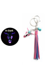 Neon Bull Skull Tassels Keychain MOQ 3pcs
