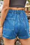 HIgh Waist Denim SHorts With Pockets 