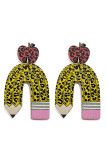 Leopard Pencil Earrings MOQ 5pcs