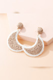 Weaving Moon Earrings MOQ 5pcs