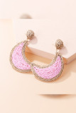 Weaving Moon Earrings MOQ 5pcs