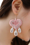 Cords Heart Shells Earrings MOQ 5pcs