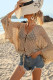 Eyelet Tassle Beach Cover Up Kimono