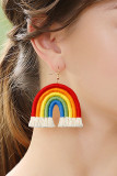 Rainbow Tassle Earrings MOQ 5PCS