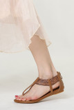 Weave Straps Flat Sandals 