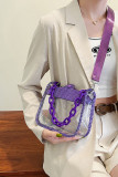 Transparent PVC Rhinestone  Chain Crossbody Bag 