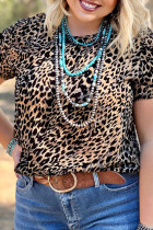 Leopard Plus Size Short Sleeve T-shirt